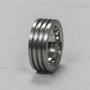 Ring stainless steel stripes