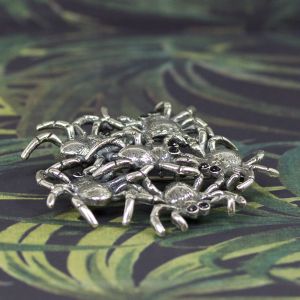Wildlife broche Spin zilver groot