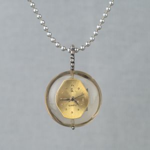 Hanger zilver Horloge klein