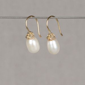 Oorbel zilver verguld 