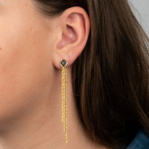 Earring silver gold plated addition (half pair)
