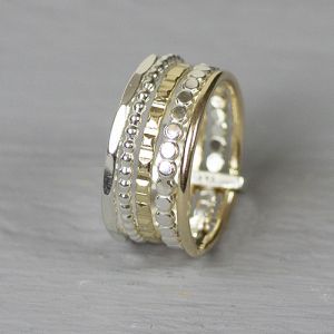 Ring LIMITED silver + Goldfilled 5 rings