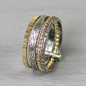 Ring Goldfilled + silver oxy
