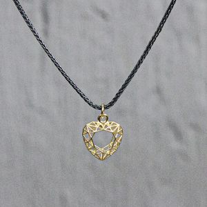 Collier zilver oxy met 14 karaat hartje klein
