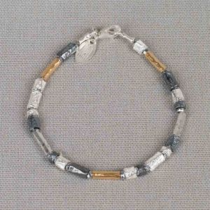 Armband zilver oxy + Goldfilled