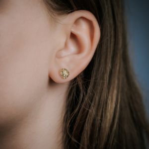 3D GOLD | Oorsteker 3D rond G14K