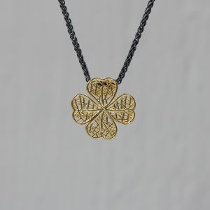 3D GOLD | Halskette 3D Klee mit 4 Blättern G14K