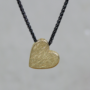 3D GOLD | Collier silver oxy + heart 3D 14 carat two sides