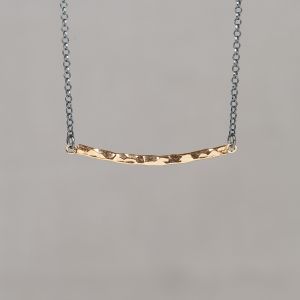 Collier zilver oxy met GF balkje