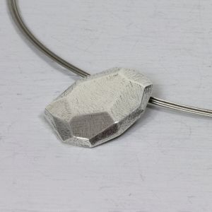 Zilver hanger diamant