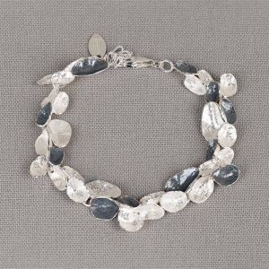 Armband wit zilver met oxy kommetjes