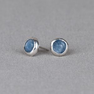 Oorsteker zilver oxy shiny + Kyaniet