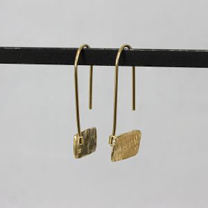 Oorhaak zilver verguld voet