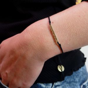 Bracelet Nylon 3D - 14 carat gold
