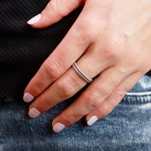 Ring zilver oxy vlecht