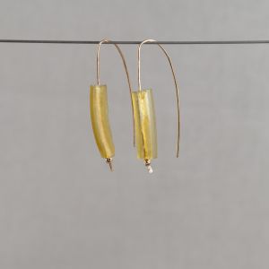 Ohrhaken aus Goldfilled + Roman Glass