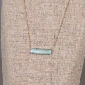 Collier zilver verguld Roman Glass