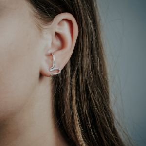 Oorsieraad zilver kronkel
