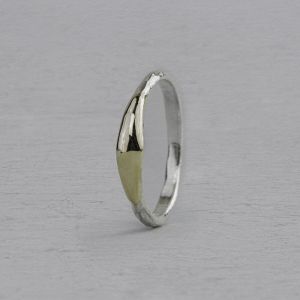 Ring silver + 9 carat floss
