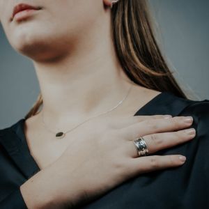 Ring zilver trio bandjes