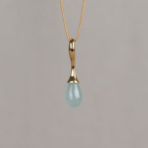 Hanger druppel + Aquamarijn
