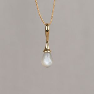 Hanger druppel + Grijze Maansteen