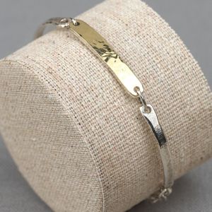 Armband aus Silber + 9-Karat-Plattierung