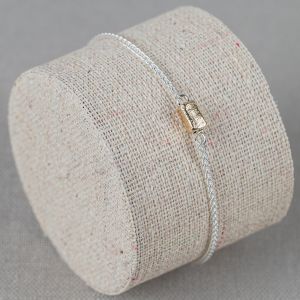 Armband zilver + 9 karaat tonnetje