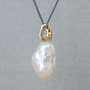 Halskette Silber Oxy + vergoldet + Pretty Perfect Pearl