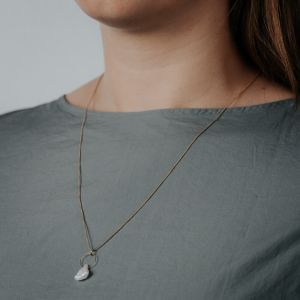 Collier zilver verguld + Pretty Perfect Pearl