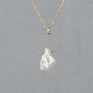 Collier zilver verguld + Pretty Perfect Pearl