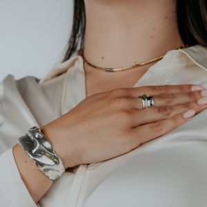 Armband klem zilver