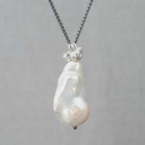 Collier zilver oxy + Pretty Perfect Pearl