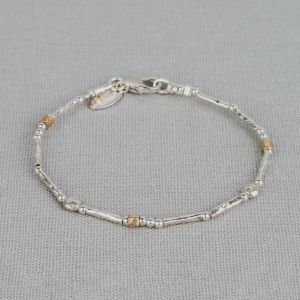 Armband Silber + a little touch of Goldfilled