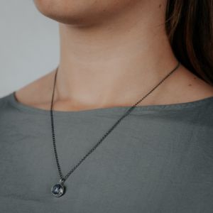 Necklace silver oxy + pendant silver + Kyanite