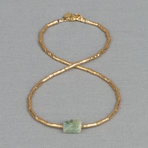 Collier LIMITED Goldfilled buisjes + Beryl