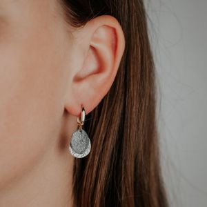 Oorhanger duo cirkel + 10 karaat