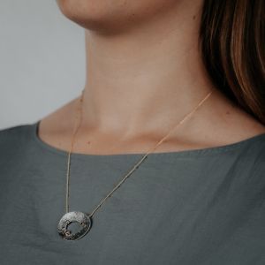 Collier bolletjes + hanger sprinkels edelstenen