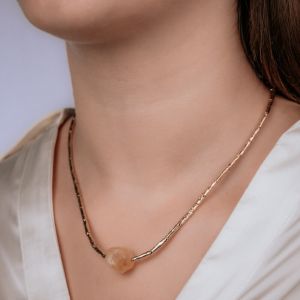 Halskette LIMITED Goldfilled + Citrin 