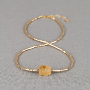 Halskette LIMITED Goldfilled + Citrin 
