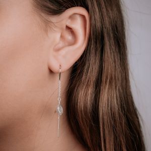 Pull-through earring + Pearl