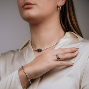 Ring 3 bandjes smal hamerslag