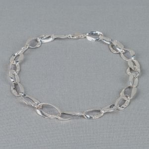 Necklace oxy shiny silver links