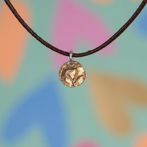 Necklace + pendant brass - let you heart speak for...