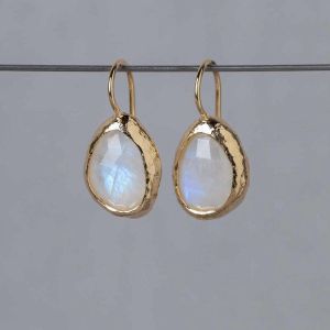 Oorhanger grote druppel Maansteen