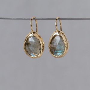 Oorhanger grote druppel Labradoriet