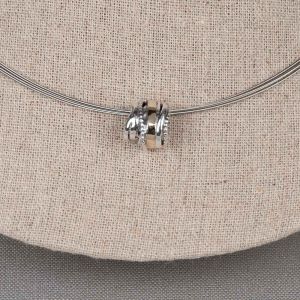 Hanger zilver + 9 karaat + bogen klein