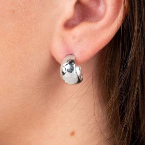 Hoops zilver + hamerslag