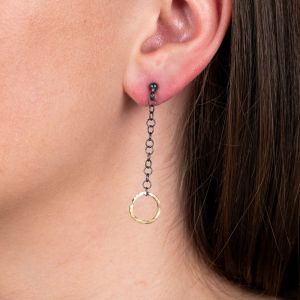 Oorhanger Chain and Circle G14K