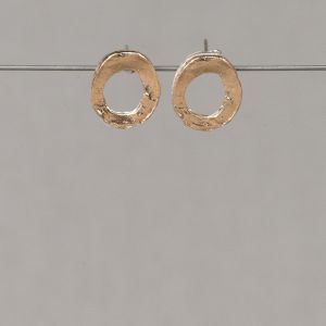 Oorbel zilver + verguld Kringen